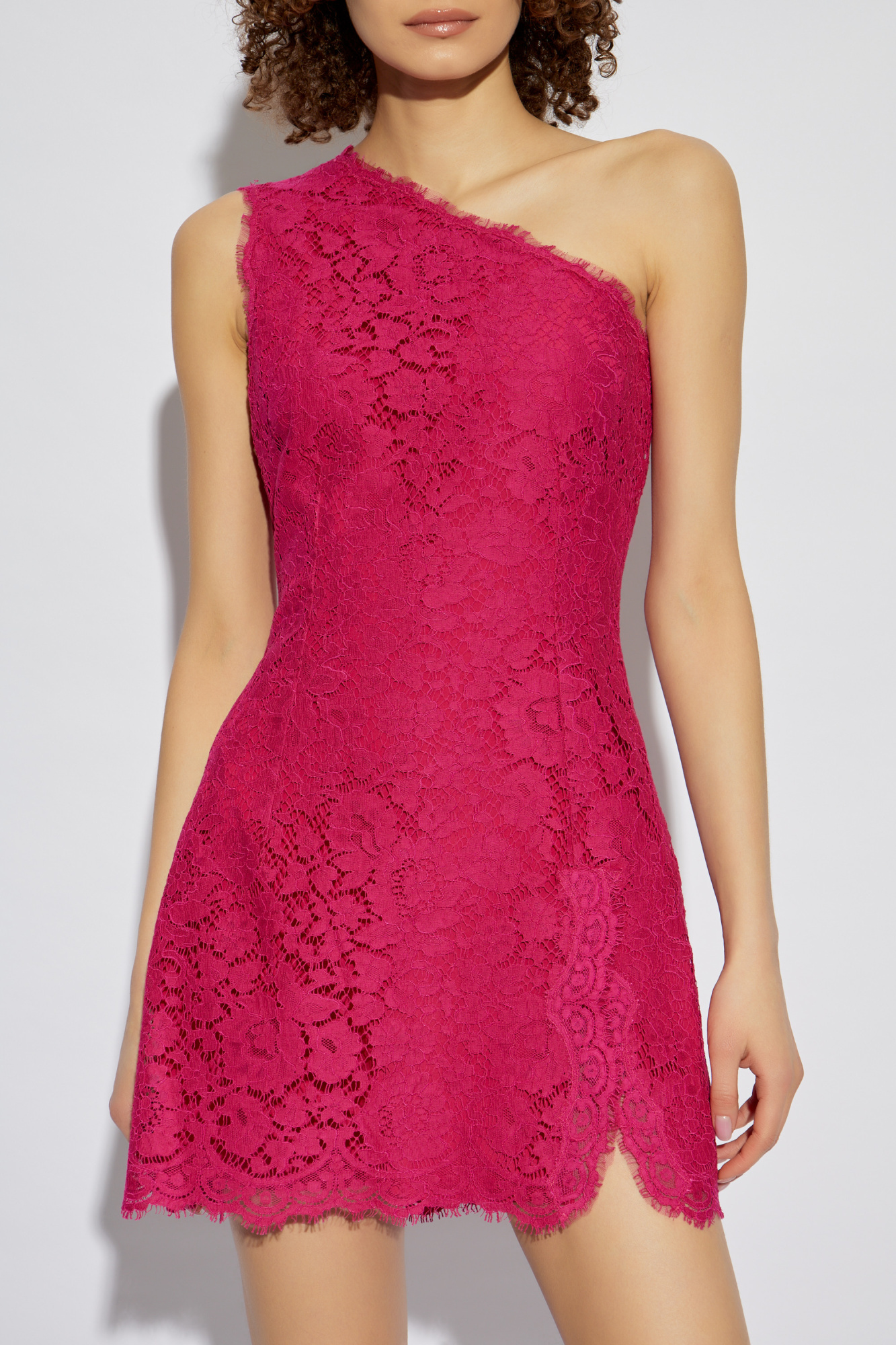 Pink Lace dress with off-the-shoulder design Dolce & Gabbana